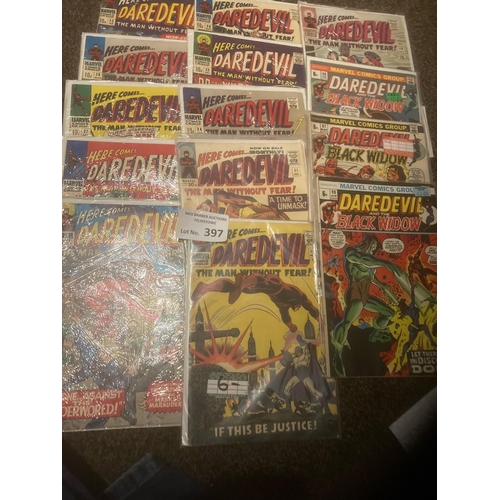 397 - Comics : Marvel - Daredevil - great collection of 1960s/70s issues classic/vintage in decent conditi... 