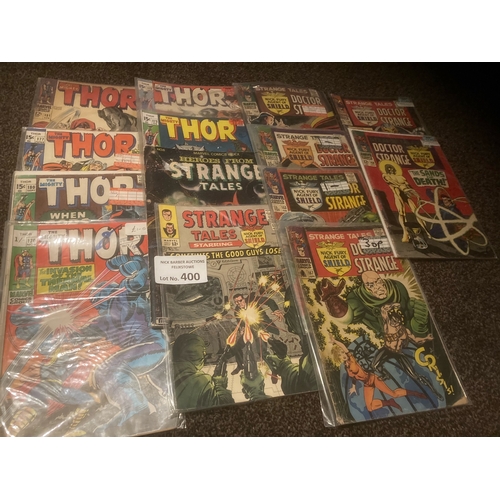 400 - Comics : Marvel - Collectable vintage 1960s/70s issues inc X-Men, Iron Man, Strange Tales, Doctor St... 