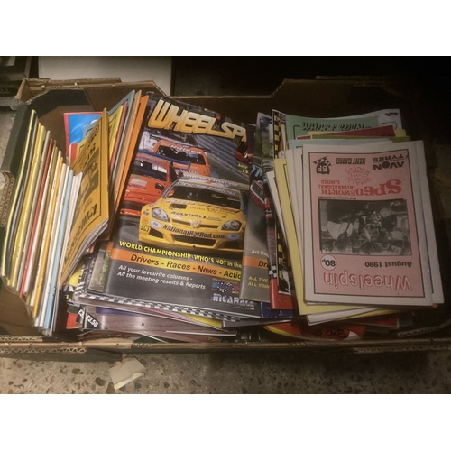 401 - Magazines : Stock Car Spedeworth  Wheelspin magazines - banana box full mostly modern 100+