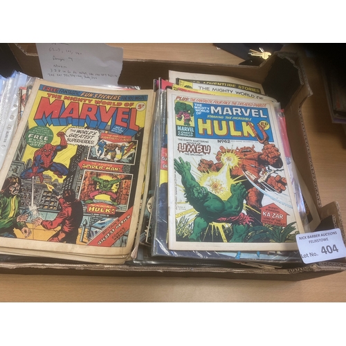 404 - Comics : Marvel cllxn & Spiderman in banana box Uk issue (150+)