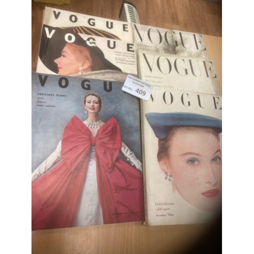 409 - Magazines : Vogue - vintage issues 1951 (6) 1,3,4,7,9,12 great lot - generally fine condition