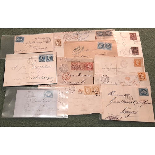 51 - Stamps : Covers Mainly  European, Useful French including several early Ceres and Napoleon heads A v... 