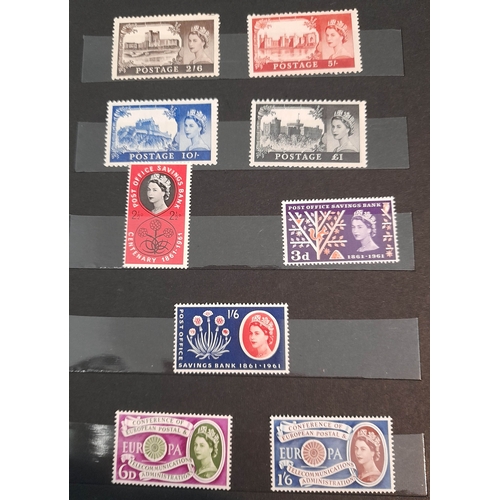 52 - Stamps : Great Britain Selection in on album pages etc., particular interest in small Red S/Book con... 