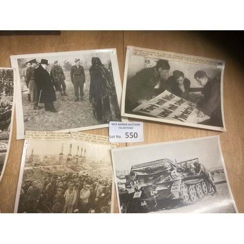 550 - Collectables : Militaria - World War original press photographs in box file superb lot WWII from rig... 