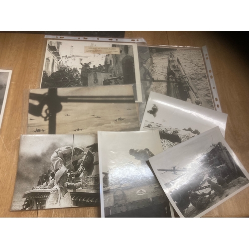 550 - Collectables : Militaria - World War original press photographs in box file superb lot WWII from rig... 