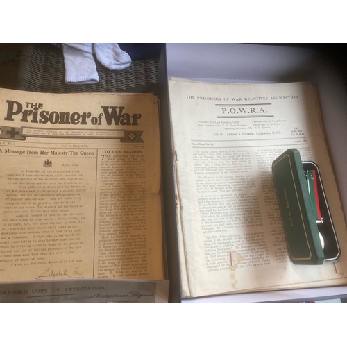 554 - Collectables : Militaria WW11 Fascinating collection of prisoner of war items inc magazines various ... 