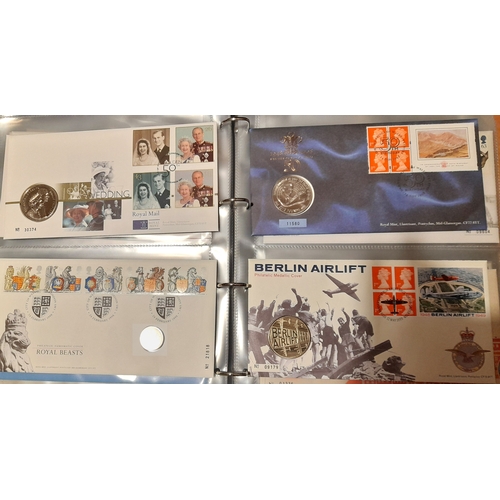 57 - Stamps :  Great Britain Coin Covers Various with 50p’s, £1’s, £2’s, £5s’A fine lot with (22 Covers…)