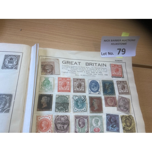 79 - Stamps : World collection in 2 small but well filled & unpicked albums - inc penny black