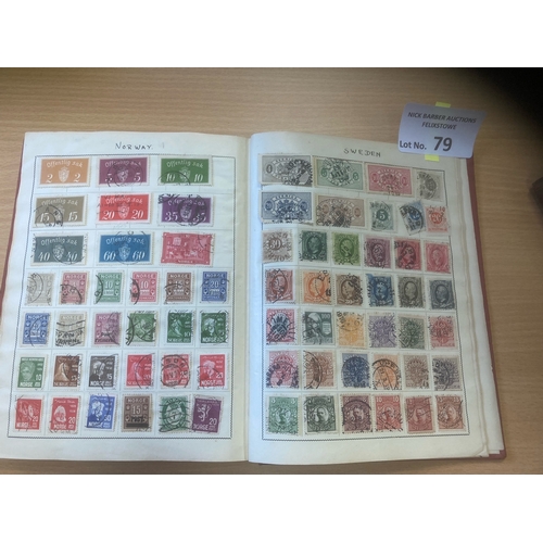 79 - Stamps : World collection in 2 small but well filled & unpicked albums - inc penny black