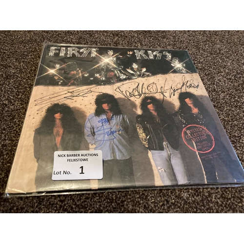 1 - Records : KISS - First Kiss Last licks ltd edition vinyl album ltd to 800 copies fully signed on the... 