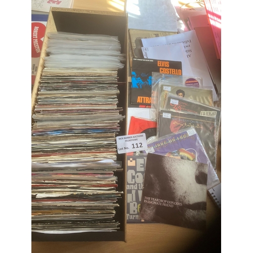 112 - Records : Crates of singles C-E inc Costello, ELO, Teardrop Explodes etc - great lot 200+