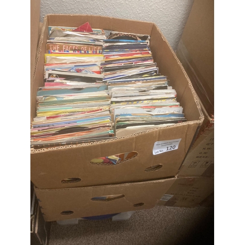 120 - Records : 3 boxes of 45s great mixed of approx 1000 singles Rock/Pop etc