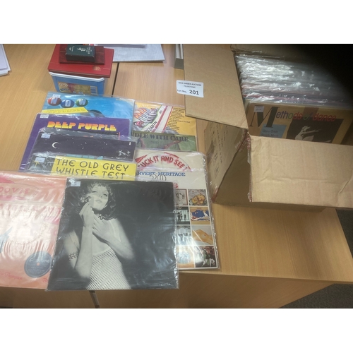 201 - Records : Compilations - nice box of 50 albums priced/sleeved inc NOW, Atlantic, Old Grey Whistle Te... 