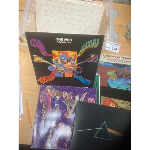 230 - Records : Crate of albums - nice mixed lot inc Pink Floyd, Who, Capton etc - decent lot (30+)