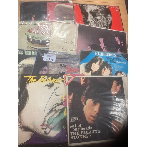 233 - Records : ROLLING STONES albums (12) decent early issues but conditions do vary - nice lot