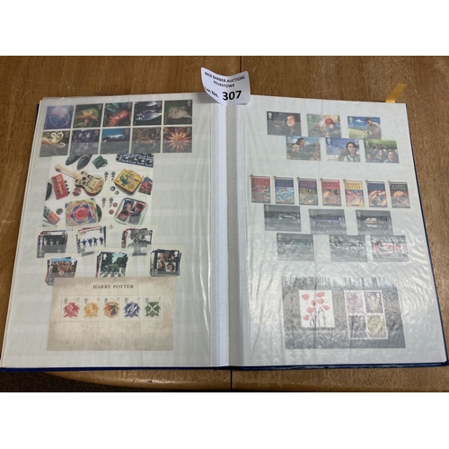 307 - Stamps : GB mint stamps - 48 page stock book full inc mini sheets - great FV of £850