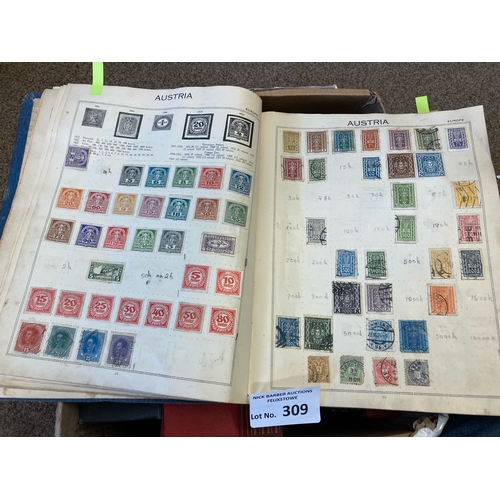 309 - Stamps : Mostly British Commonwealth collection in 5 albums & decent world selection in large old Ch... 