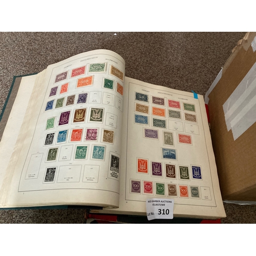 310 - Stamps : Large box of heavy albums with all world stamp album