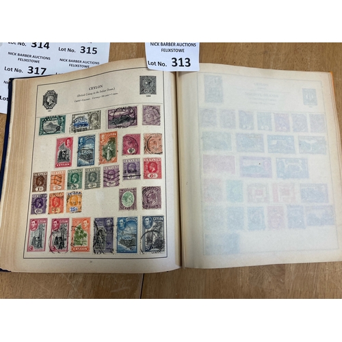 313 - Stamps : The Centurian stamp album - good cond & very well filled inc Ceylon, China, GB etc - great ... 