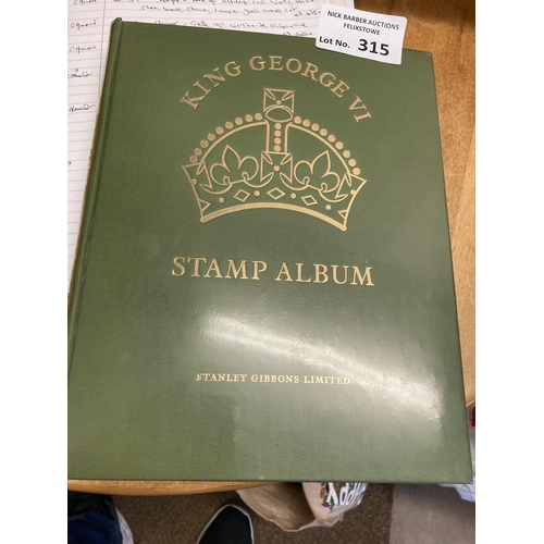 315 - Stamps : Boxed Crown album of George VI GB & Commonwealth - mostly low values - but in great conditi... 