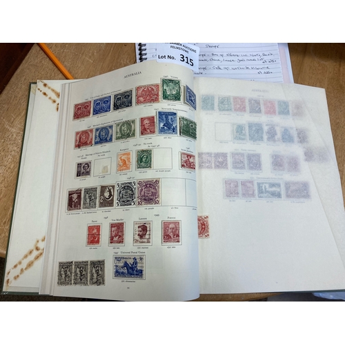 315 - Stamps : Boxed Crown album of George VI GB & Commonwealth - mostly low values - but in great conditi... 