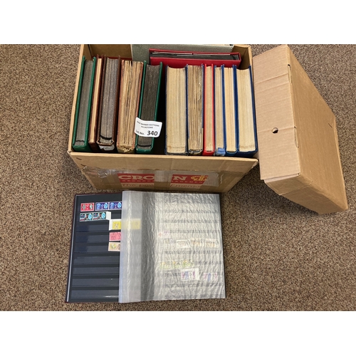 340 - Stamps : GB - large duplicated accumulation of mint/used in 14 stockbooks in archive box