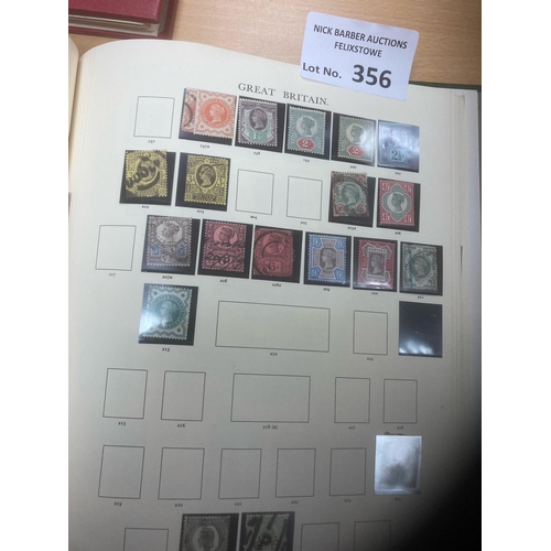 356 - Stamps : GB 2x Windsor albums 1840-1980 well filled inc many penny reds 1881 QV 2/6, 5/-, 10/- many ... 