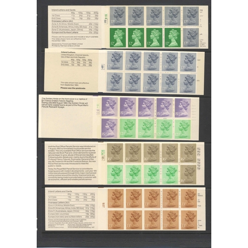 388 - Stamps :  GREAT BRITAIN Booklets 4x50p, £1.30x2, £1.43, £1.46, £1.50, £1.55, £1.60, £1.70x2, £1.80 &... 