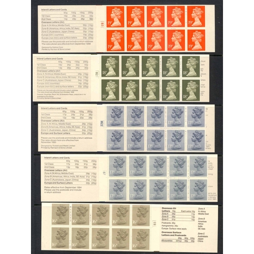 388 - Stamps :  GREAT BRITAIN Booklets 4x50p, £1.30x2, £1.43, £1.46, £1.50, £1.55, £1.60, £1.70x2, £1.80 &... 