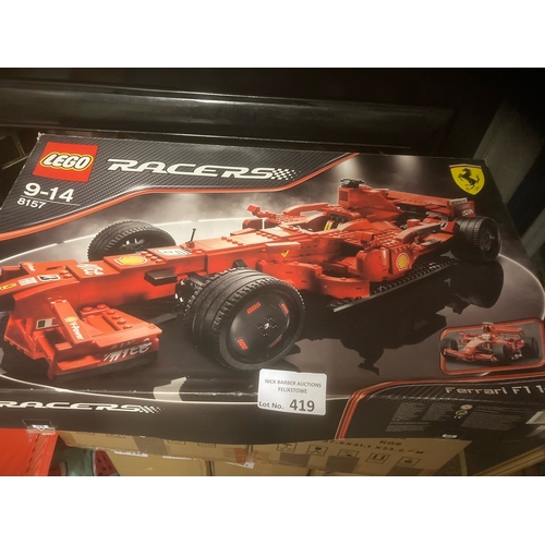 419 - Diecast : Lego - Ferrari 8157 opened/completed once/complete & boxed