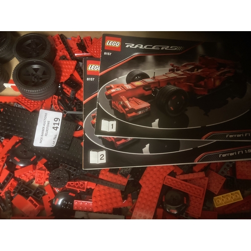 419 - Diecast : Lego - Ferrari 8157 opened/completed once/complete & boxed