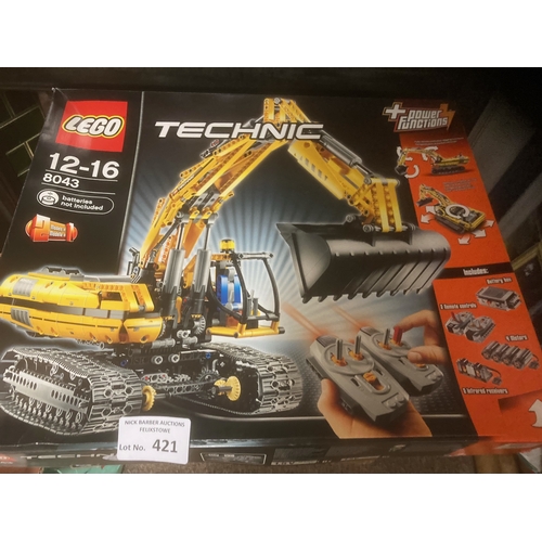 421 - Die Cast : Lego Digger 8043 - within its boxed - opened and built one only - complete