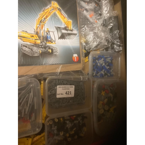 421 - Die Cast : Lego Digger 8043 - within its boxed - opened and built one only - complete