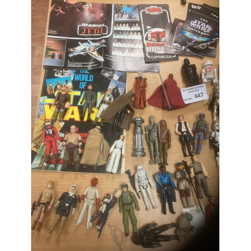 447 - Diecast : Star Wars - great collection of models all Return of the Jedi - many with weapons - great ... 