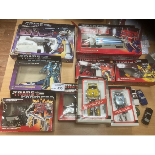 450 - Diecast : Transformers 1984 - all boxed - some items loose in boxes inc Megatron, Optimus, Snarl Slu... 