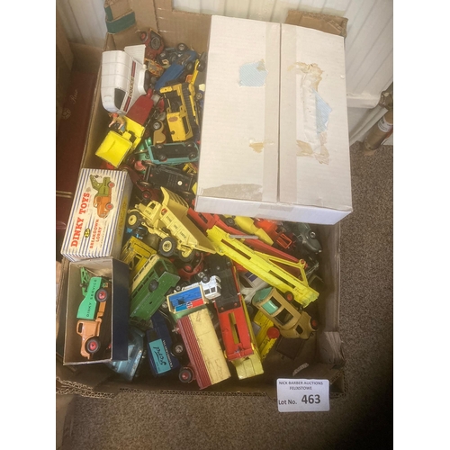 463 - Diecast : Dinky, Corgi, Matchbox etc heavy box of various mostly play-worn 1x boxed - nice collectio... 