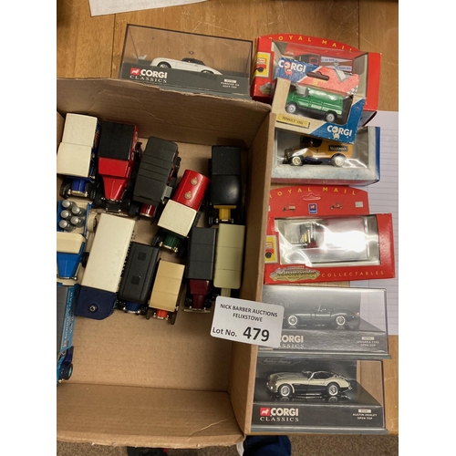 479 - Diecast : Small box of diecast boxed/unboxed inc Corgi classics etc