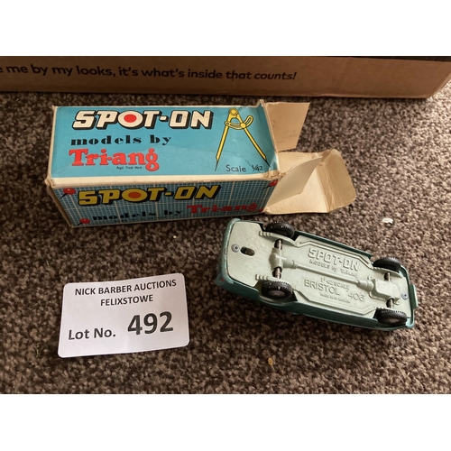 492 - Diecast : Spot On by Triang - Bristol 406 no. 115 - vehicle fine, but box with knocks