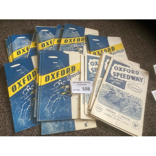 508 - Speedway : Oxford Cheetahs programmes - super lot early - late 1950s - good conditions (51)