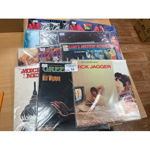 53 - Records : ROLLING STONES & related albums inc Wyman, Jagger etc - good conditions (13)