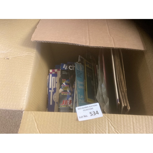 534 - Football : Large box of 1960s/70s programmes Ipswich Town/Man Utd etc