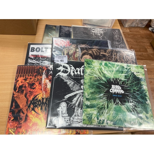 61 - Records : Death/Heavy Metals albums inc excellent cond inc Meth, Blood Command - great lot (10)