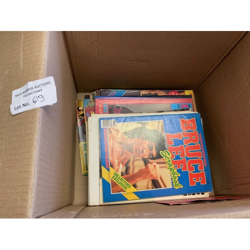 619 - Comics/Magazines : Bruce Lee connected items inc Kung Fu, records, cassettes etc - nice lot