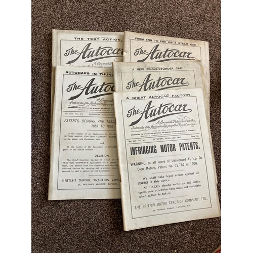 628 - Magazines : The Autocar magazine super rare early issue items in great condition 1901 - (nos. 322,28... 