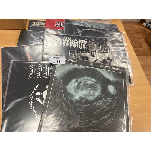 63 - Records : Death/Heavy Metal albums in excellent condition inc Crown Feral (10)