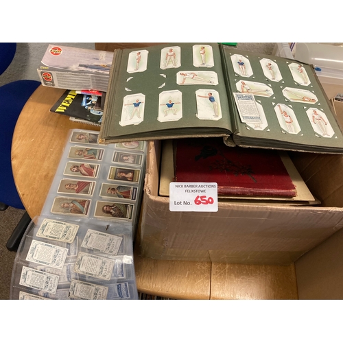 650 - Cigarette Cards : Large box of cards in set albums etc many 100s