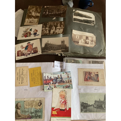 662 - Postcards : 2 albums of cards RPs, topo, comic etc great lot - 100s super mixed lot