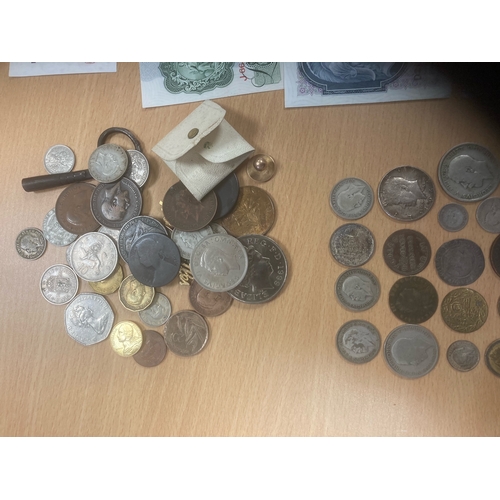 685 - Coins/Banknotes : Nice collection of old coins many old English plus old banknotes inc £5 L.K. OBrie... 