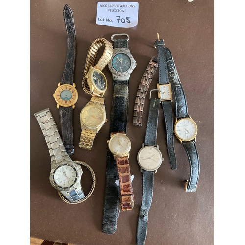 705 - Collectables : Watches - small bundle of watches - all need inspecting - seem OK ex house clearance