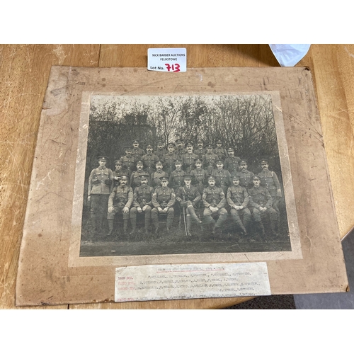 713 - Collectables : Militaria - large photo of Brantham (Suffolk) Home Defence Corps 1914-18 with attache... 